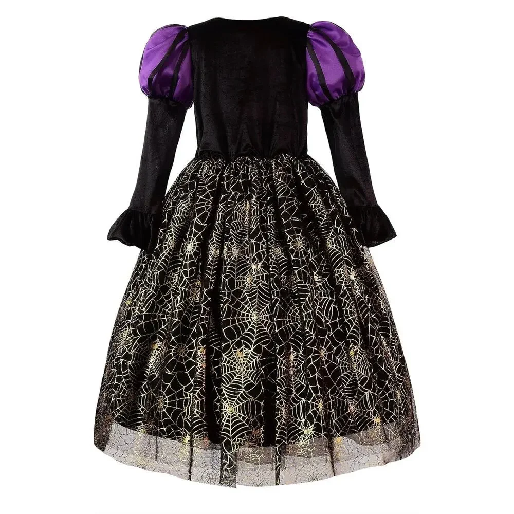 New ReliBeauty Girls Spider Witch Halloween Costume Dress & Hat Size 140 (US 8)